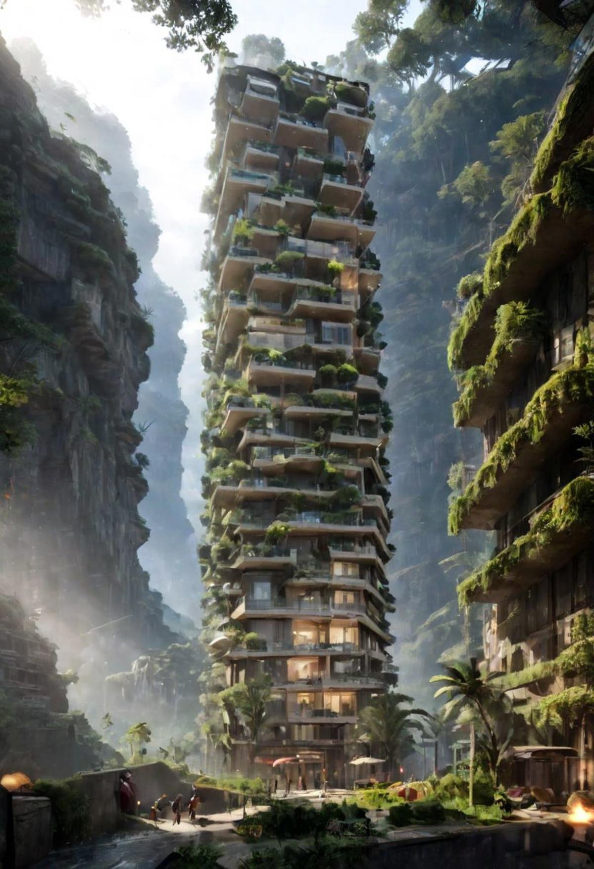 in the rainforest,  mist, on Tensor.Art