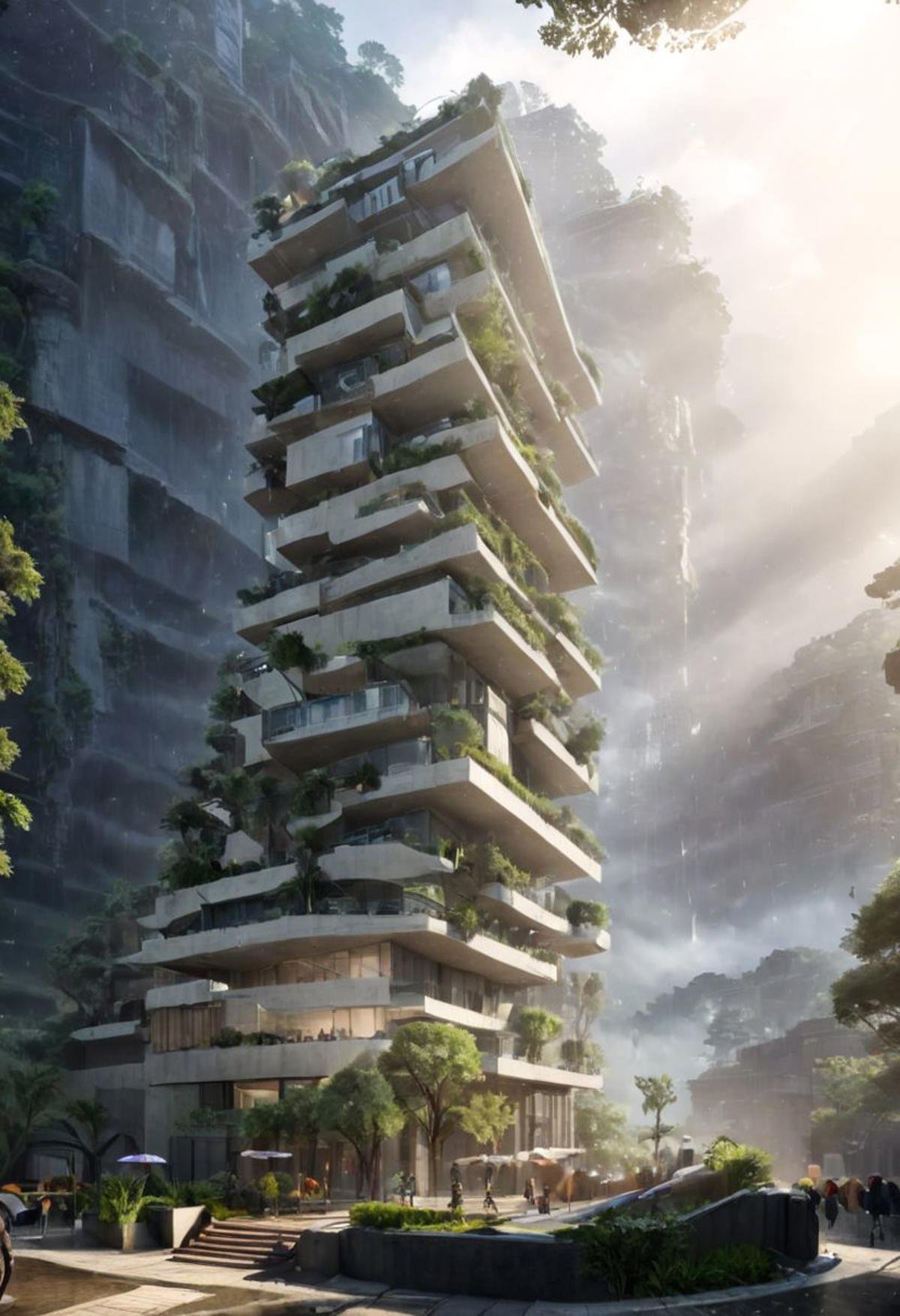 in the rainforest,  mist, on Tensor.Art