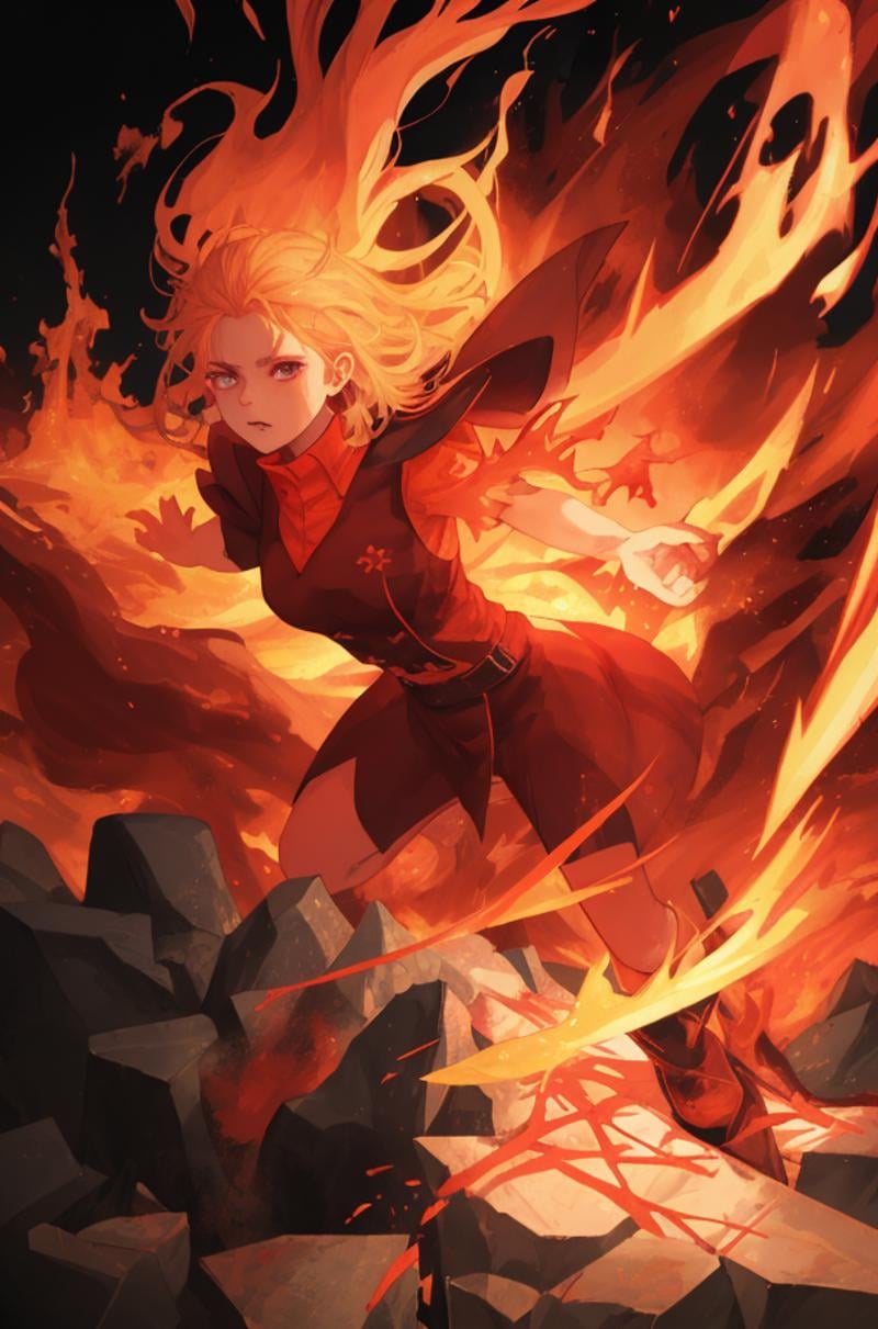 a word on fire and in turmoil by Dddokter on Tensor.Art