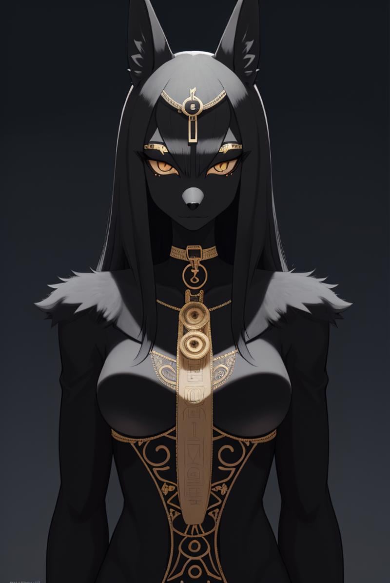 snout,  black fur,  Anubis by Dddokter on Tensor.Art