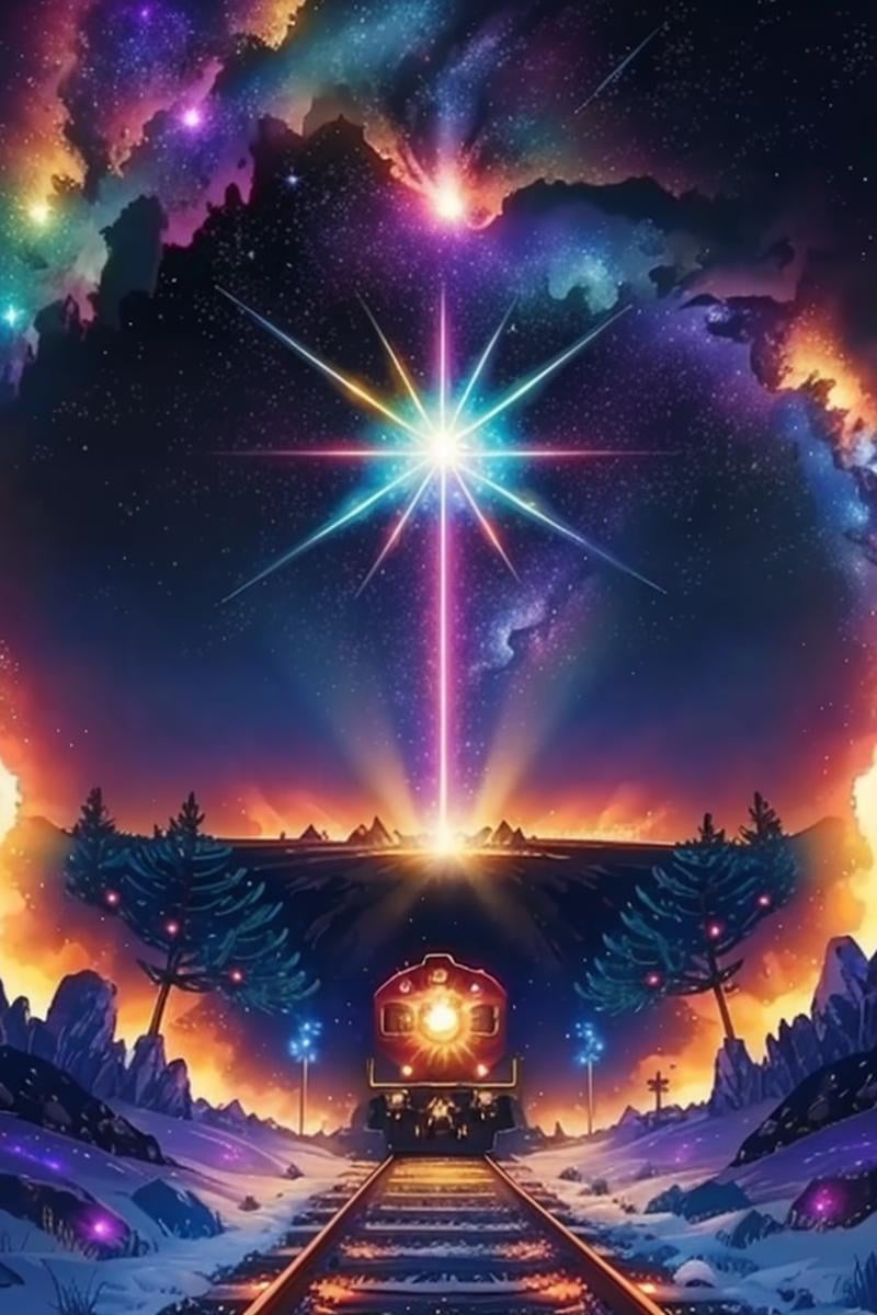 train,  galaxy,  AND glowing by Dddokter on Tensor.Art