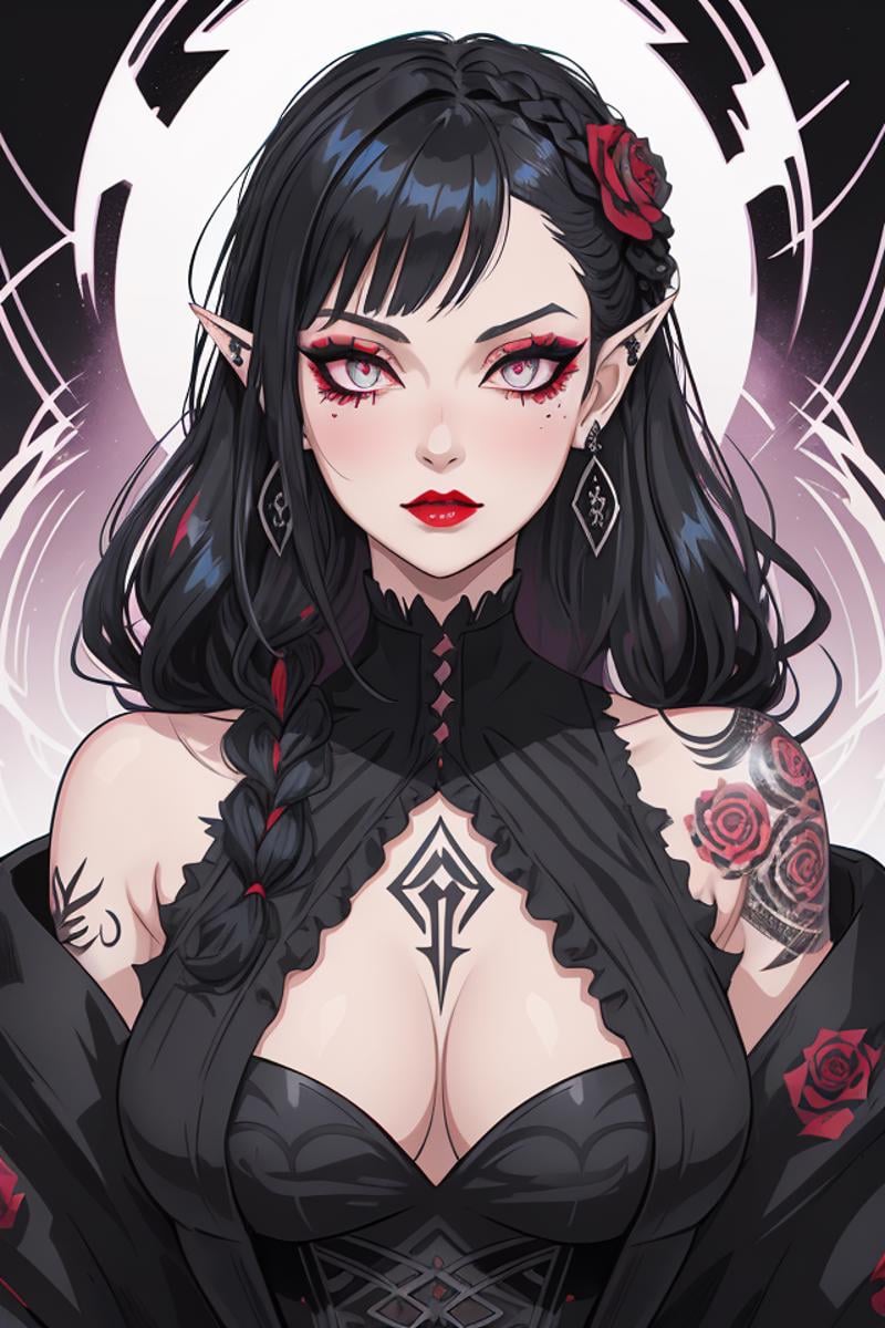 a [goth |barbarous |mysterious] [mature |young] gothic female with [curvy |thick |tone |curvy |thick |muscle] figure weari...