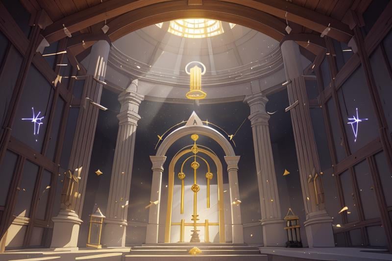 accumulation,  glowing particles,  house by Dddokter on Tensor.Art