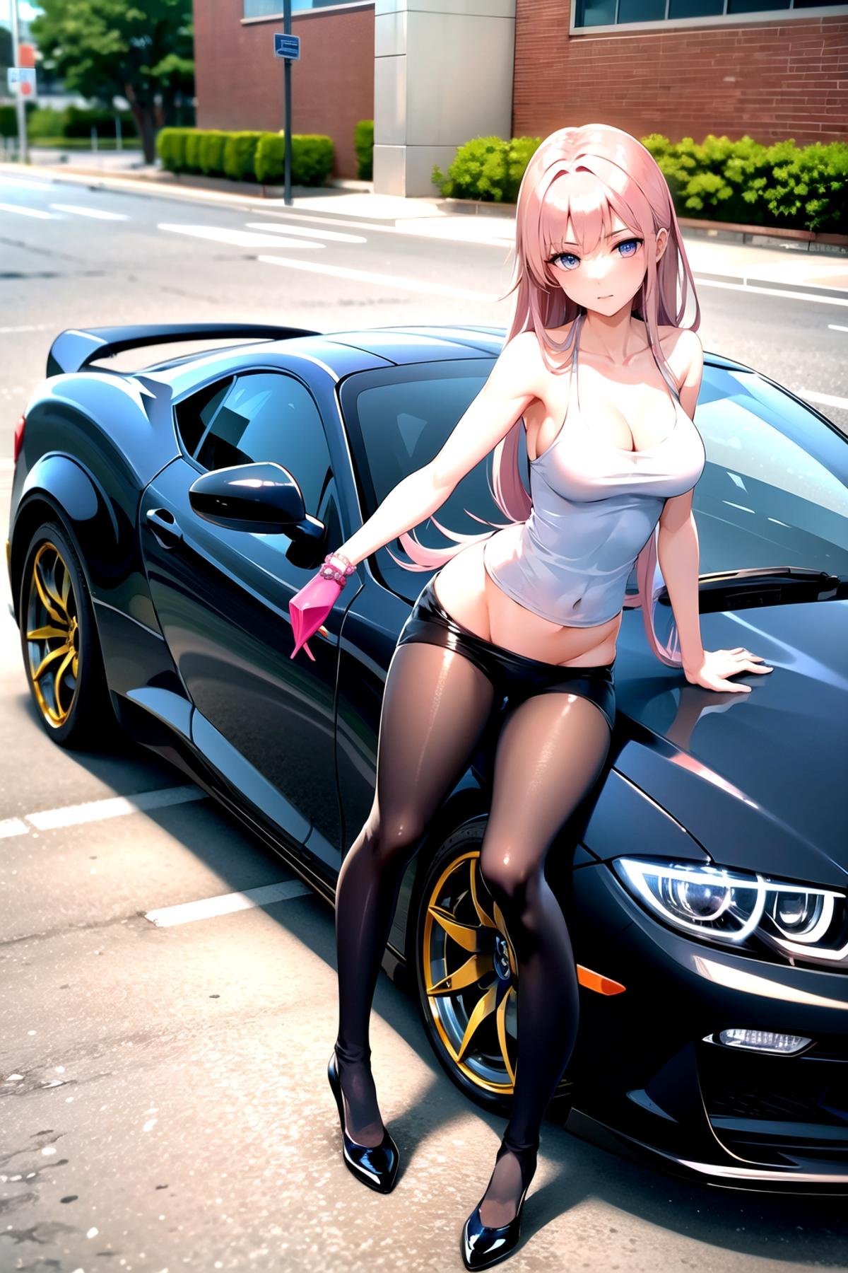 supercargirl,  1girl,  car by GGrue on Tensor.Art