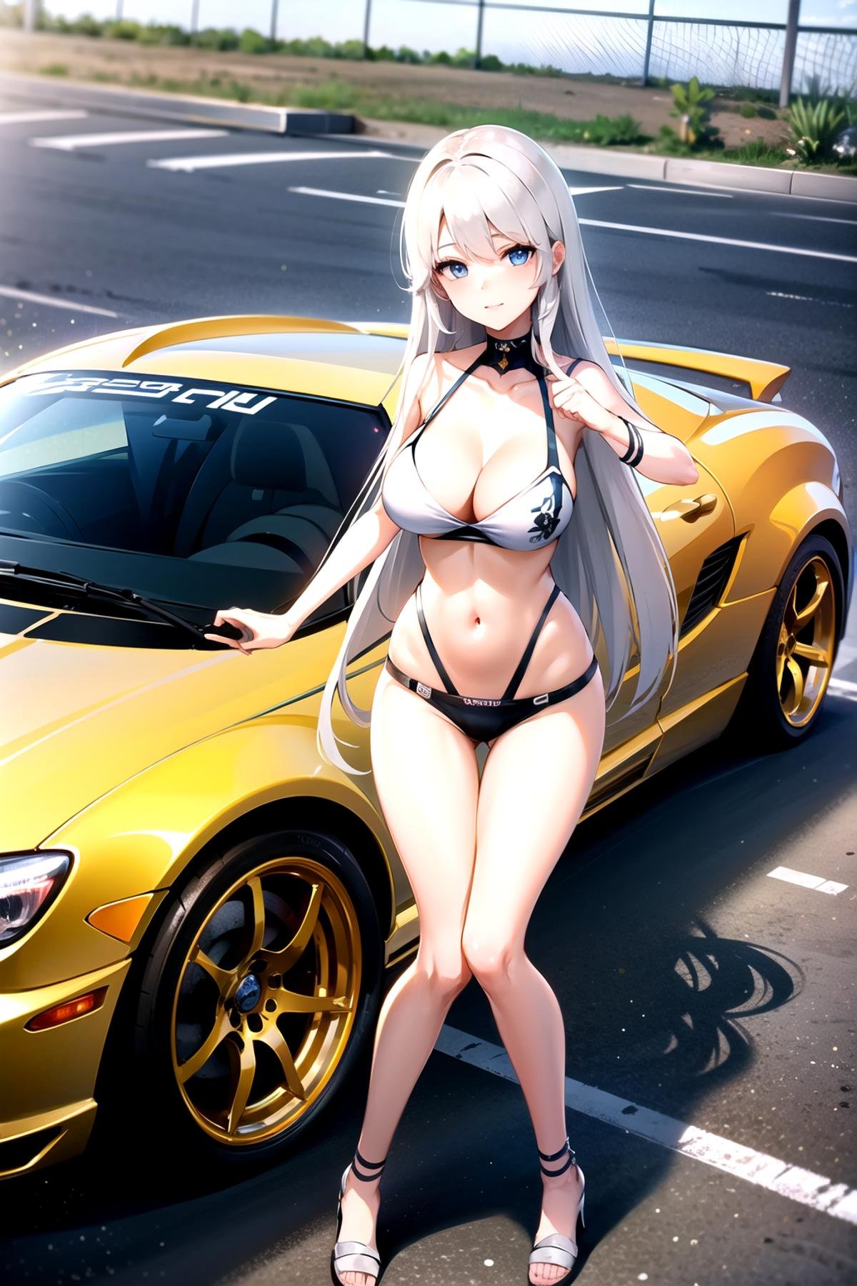 supercargirl,  1girl,  car by GGrue on Tensor.Art
