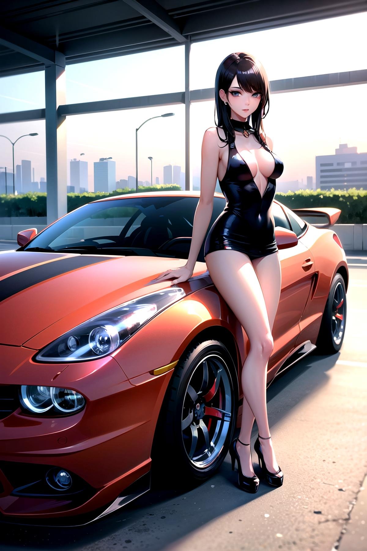 supercargirl,  1girl,  car by GGrue on Tensor.Art