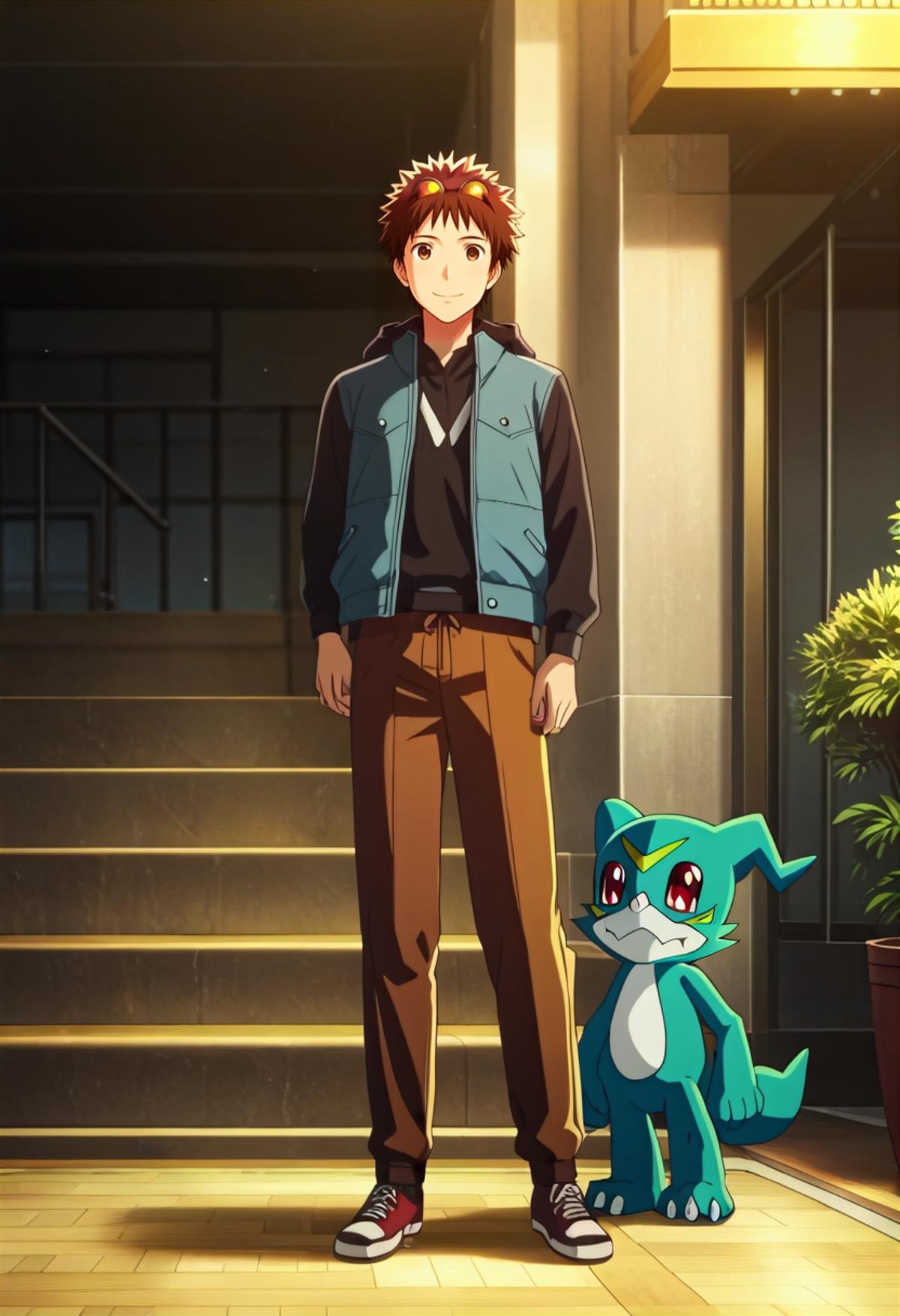 daisuke motomiya,  brown hair,  brown eyes by 25kkai on Tensor.Art