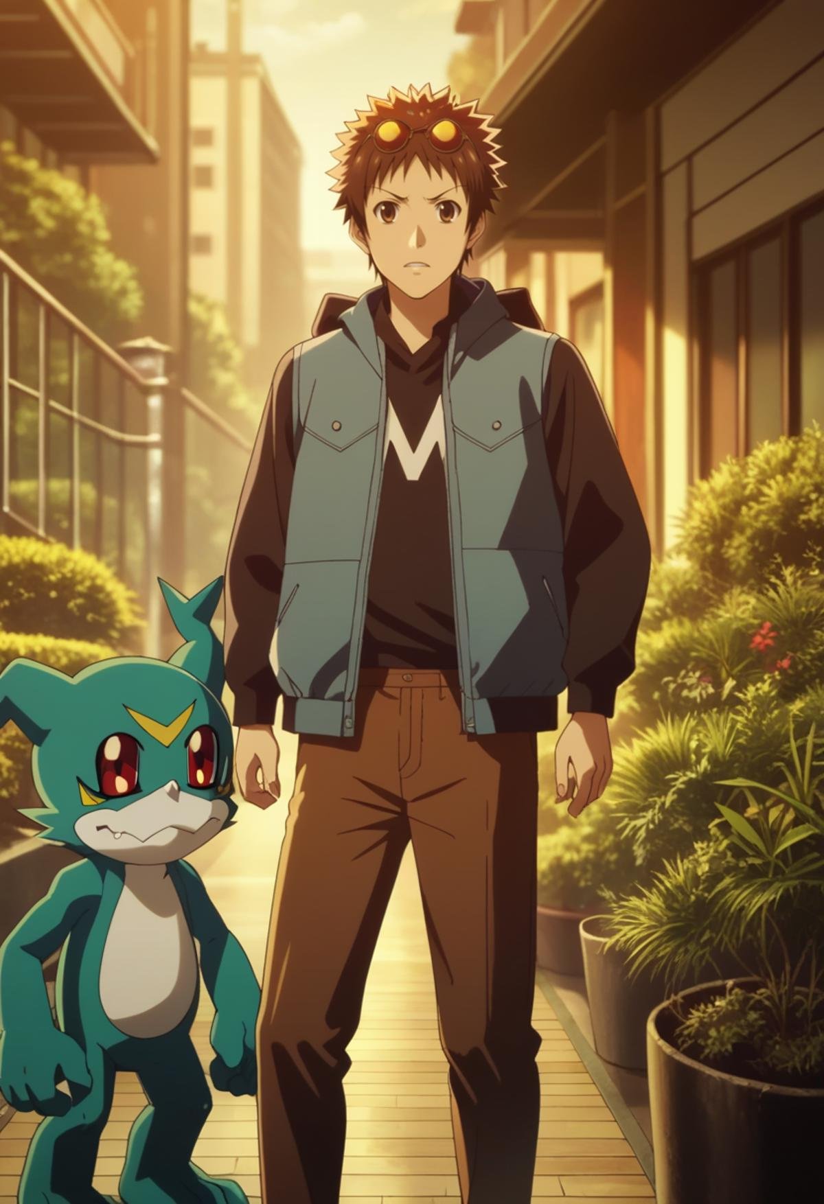 daisuke motomiya,  brown hair,  brown eyes by 25kkai on Tensor.Art