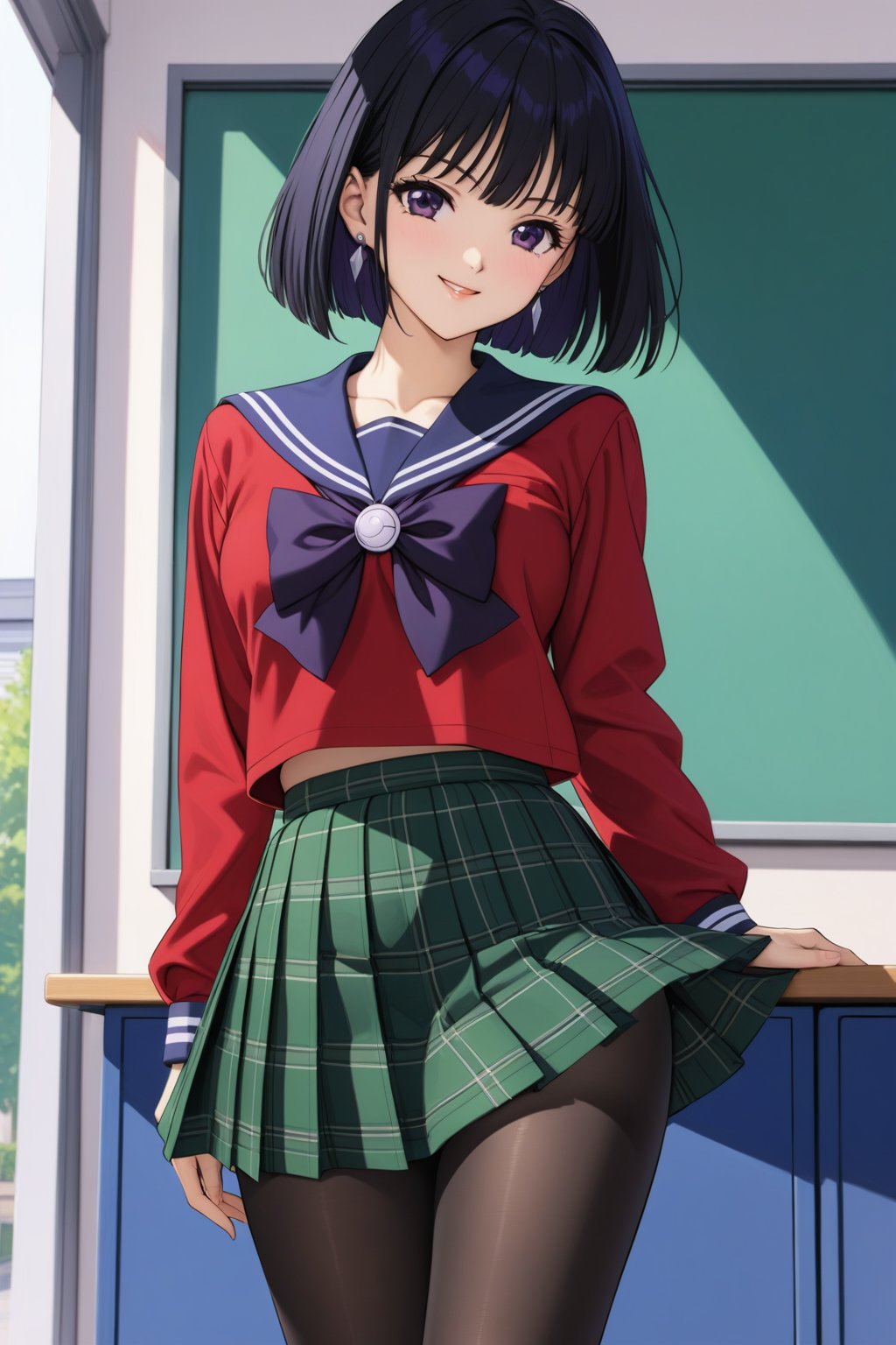 at school ,  smile ,  ( masterpiece by user_669393743098450127 on Tensor.Art