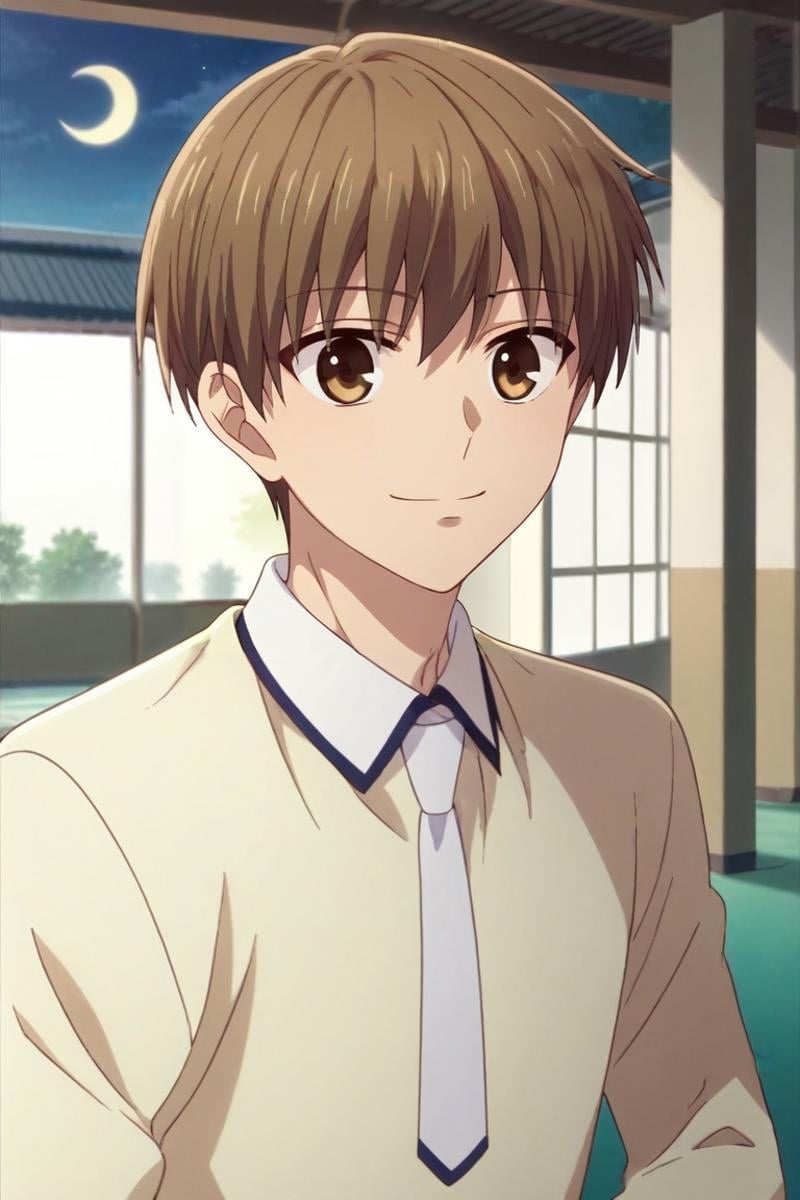 score_9, score_8_up, score_7_up, , rating_safe, intricate details, , , depth of field, 1boy, solo, male focus, <lora:naohito_sakuragi_pony:0.94>, naohito_sakuragi, brown hair, brown eyes, short hair, focused, dojo, night, crescent moon, sitting, happy, , <lora:sdxl_lightning_8step_lora:1>