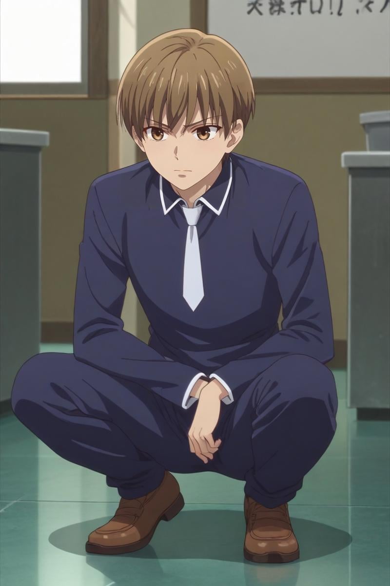 score_9, score_8_up, score_7_up, , rating_safe, , anime screencap, , , , depth of field, 1boy, solo, male focus, <lora:naohito_sakuragi_pony:0.78>, naohito_sakuragi, brown hair, brown eyes, short hair, rule of thirds, death valley, indoors, light, squatting, squinting, , <lora:sdxl_lightning_8step_lora:1>