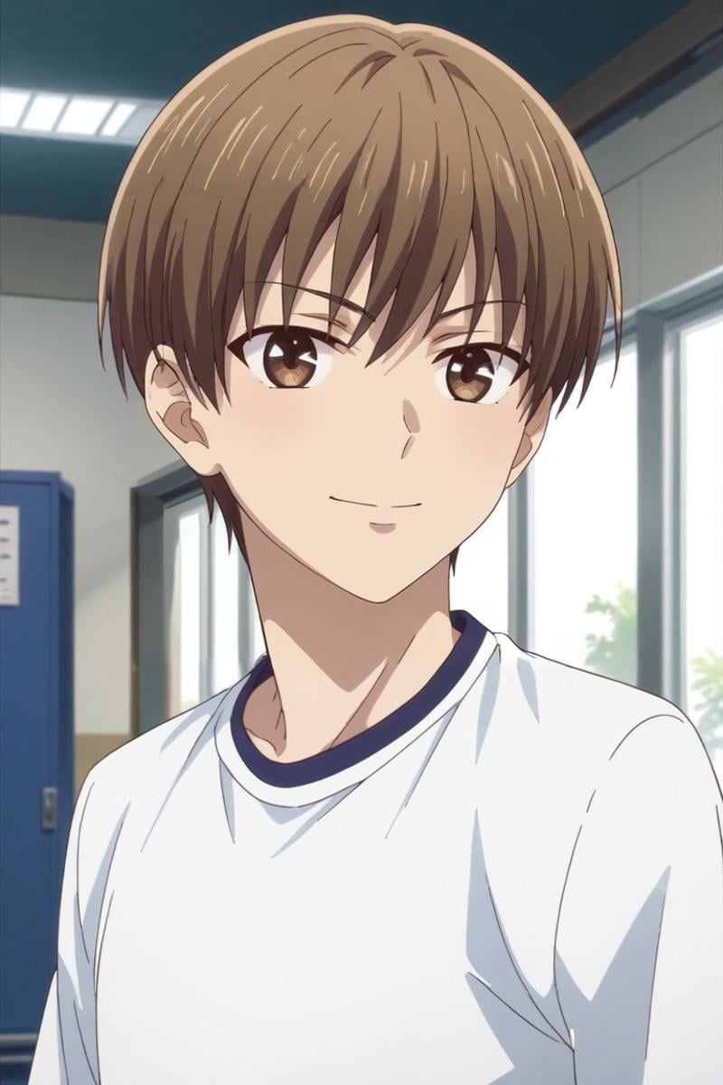 score_9, score_8_up, score_7_up, , rating_safe, , semi-realistic, , , 1boy, solo, male focus, <lora:naohito_sakuragi_pony:0.88>, naohito_sakuragi, brown hair, brown eyes, short hair, rule of thirds, gym, noon, hand on hip, light smile, , <lora:sdxl_lightning_8step_lora:1>