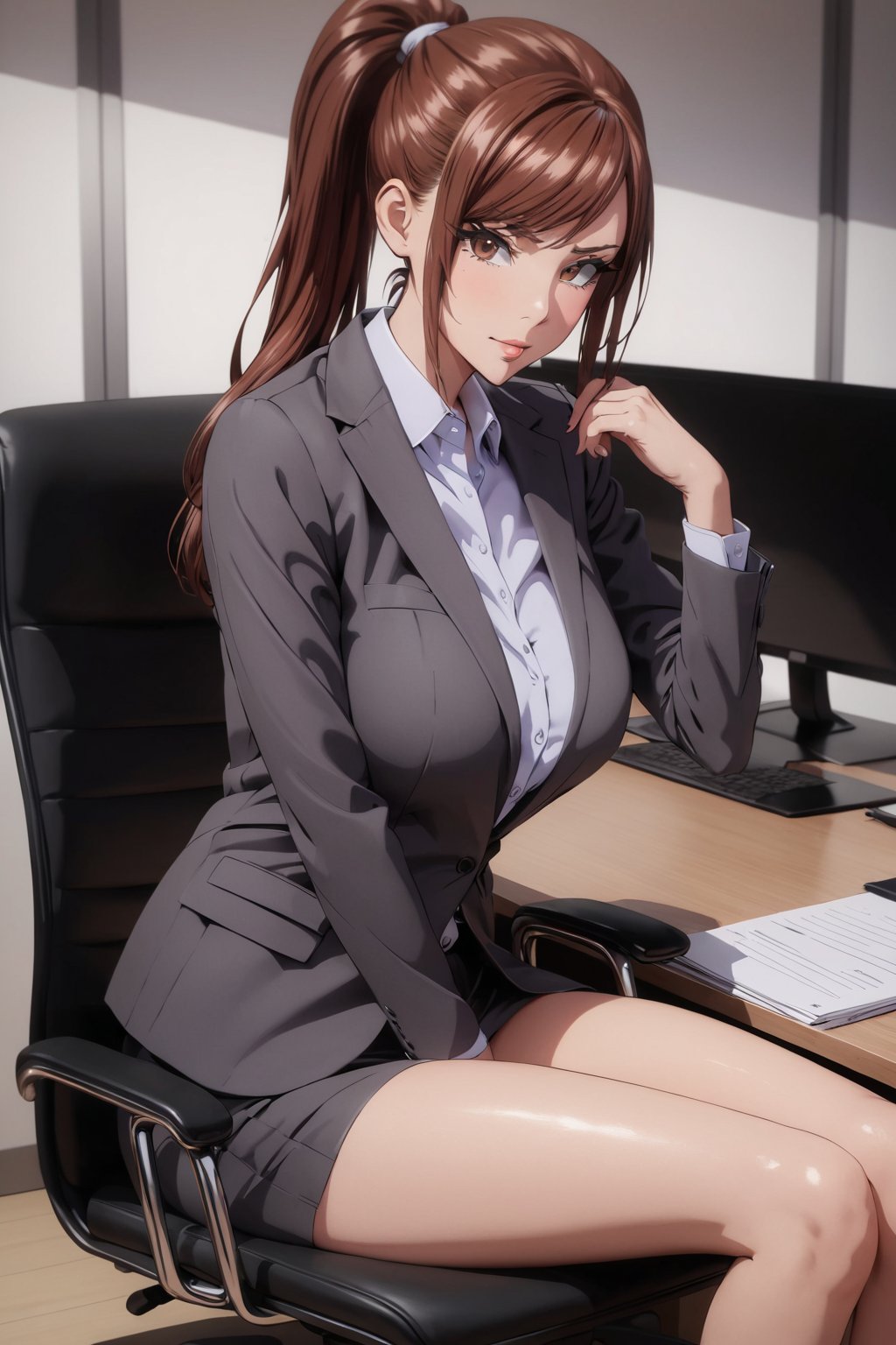 Business suit ,  at office ,  sitting at on a chair by user_669393743098450127 on Tensor.Art