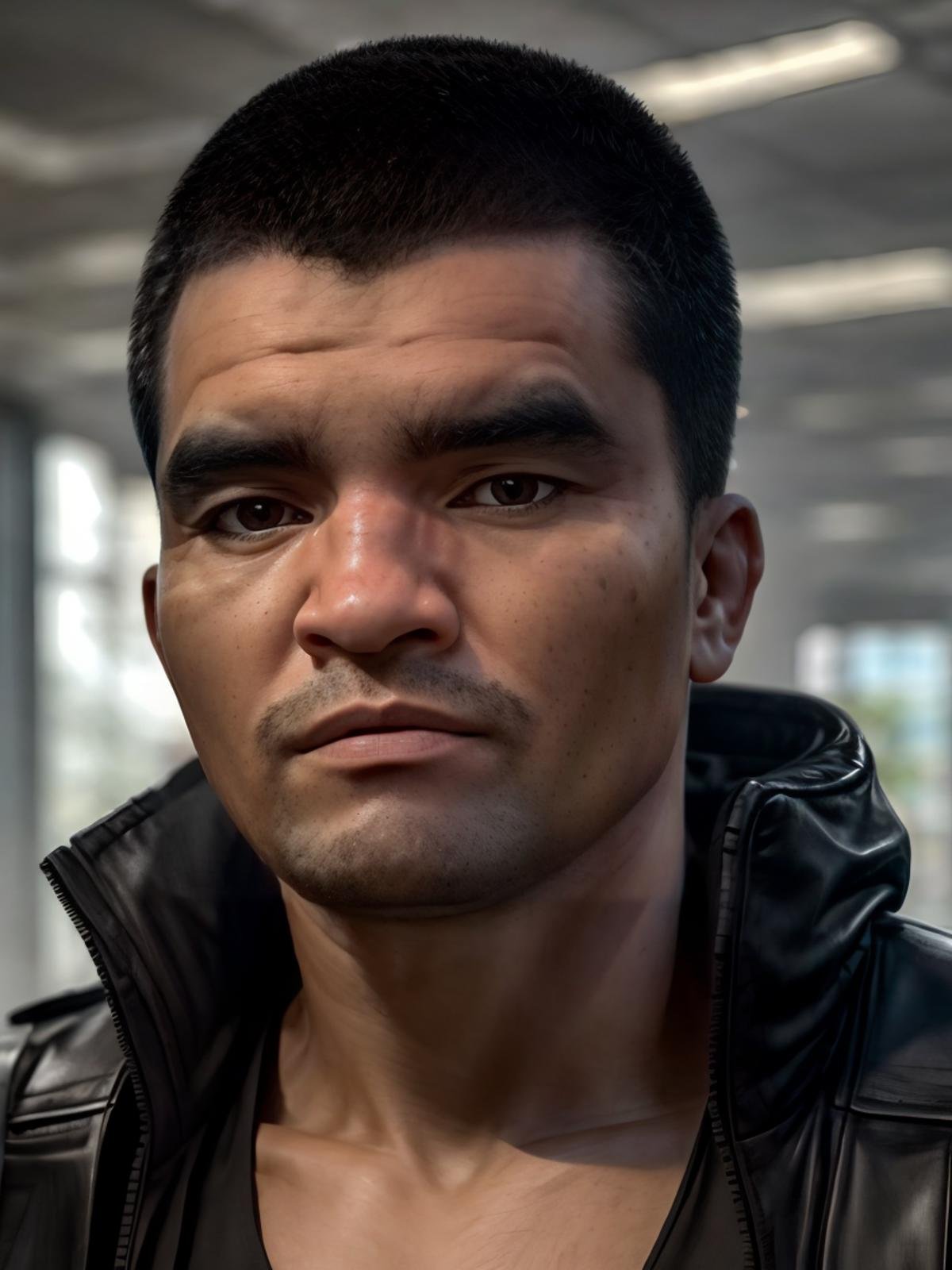 ultra realistic, unreal engine 5, anatomically correct, detailed eyes, detailed face, solo, black eyes, thick eyebrows, rungrawee, open jacket, <lora:Add More Details:0.8><lora:Rungrawee Banchamek H:1>