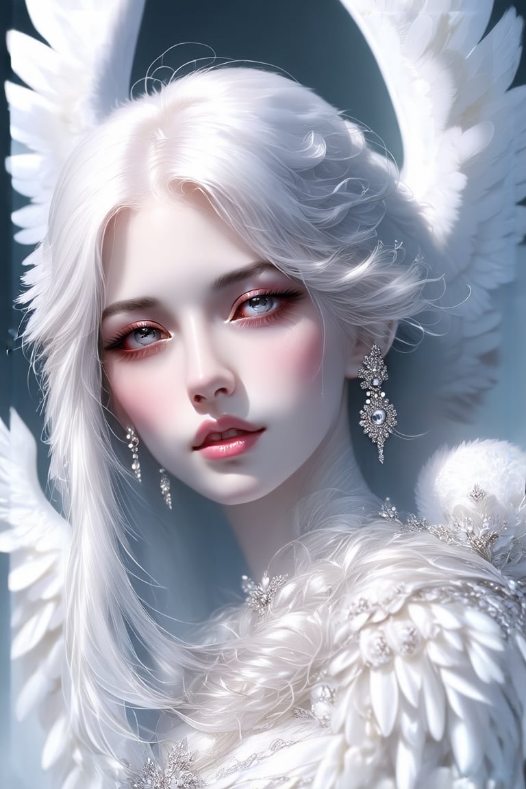 portrait, 1woman ,angelic, beautiful face, detailed face, high quality