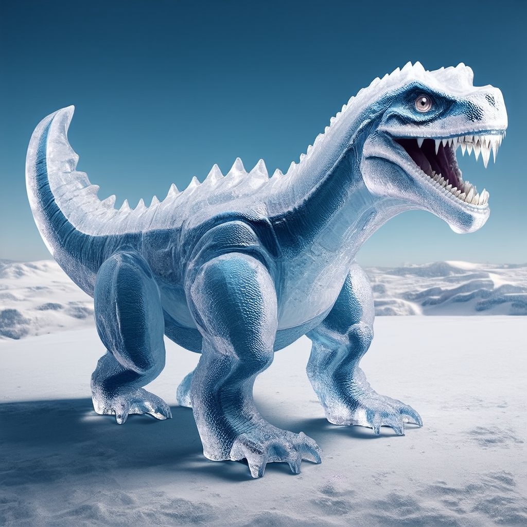 a ice dinosaur