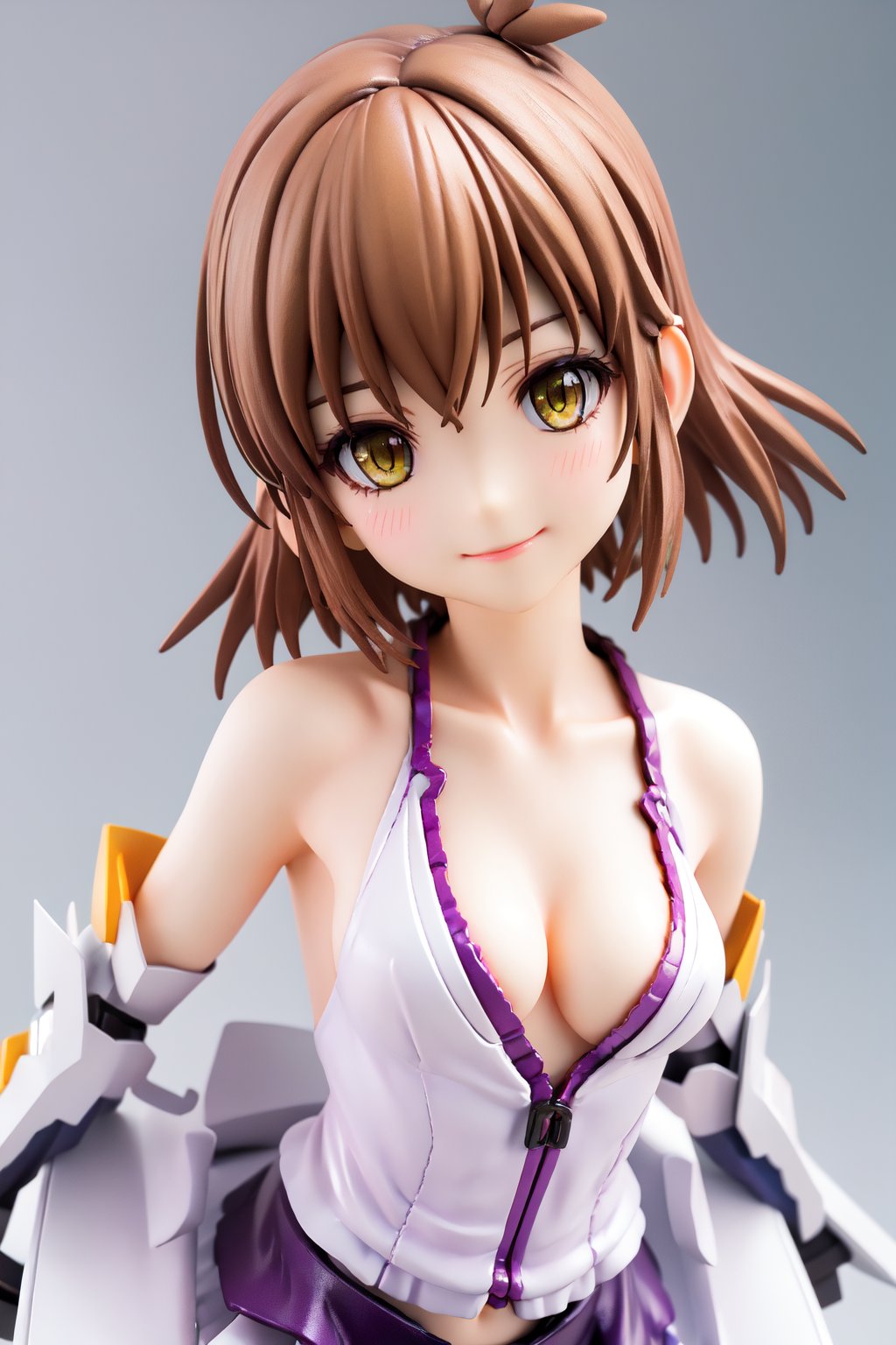 score_9_up, score_8_up,score_7_up,3D, head_tilt, small_smile,full-body_portrait, mikadopony, PVC,mecha musume, score_7_up, score_9_up,hibiki tachibana,short hair, hair ornament,brown-hair