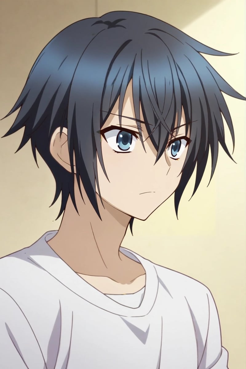 score_9, score_8_up, score_7_up, source_anime, rating_safe, , anime screencap, anime coloring, official style, , , 1boy, solo, male focus, <lora:kamito_kazehaya_pony:0.76>, kamito_kazehaya, black hair, blue eyes, short hair, hair between eyes, , , <lora:sdxl_lightning_8step_lora:1>