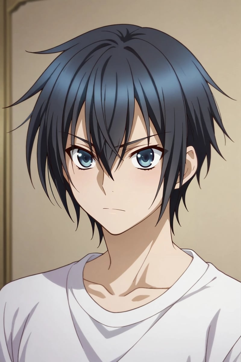 score_9, score_8_up, score_7_up, source_anime, rating_safe, intricate details, semi-realistic, , , 1boy, solo, male focus, <lora:kamito_kazehaya_pony:0.9>, kamito_kazehaya, black hair, blue eyes, short hair, hair between eyes, , , <lora:sdxl_lightning_8step_lora:1>