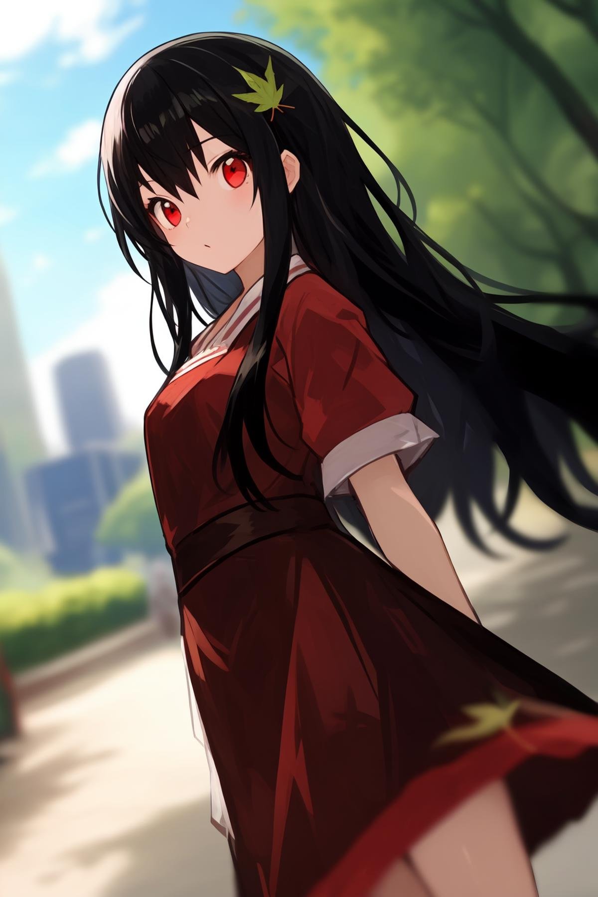 1girl,  long hair,  black hair by Light01 on Tensor.Art