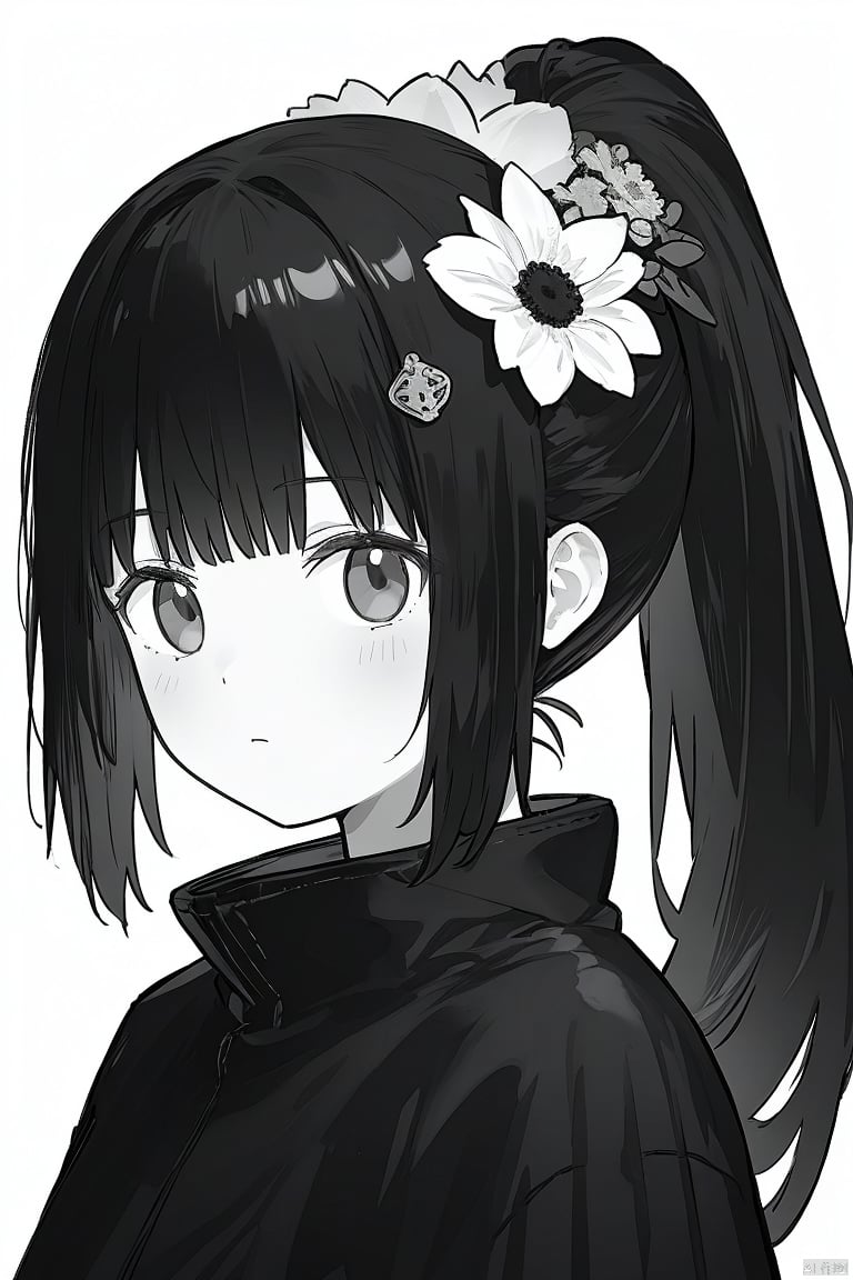 1girl,  solo,  monochrome by 叫我浅笑大人就好了 on Tensor.Art