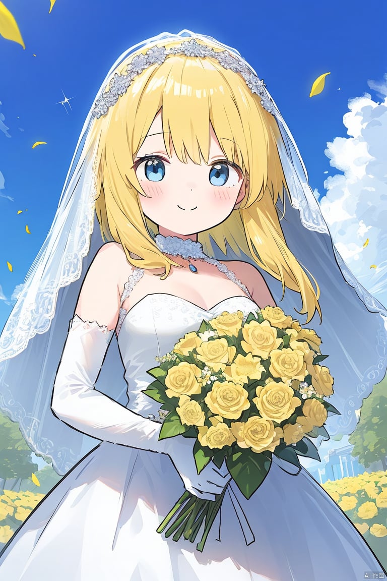 1girl,  bare_shoulders,  blonde_hair by 叫我浅笑大人就好了 on Tensor.Art