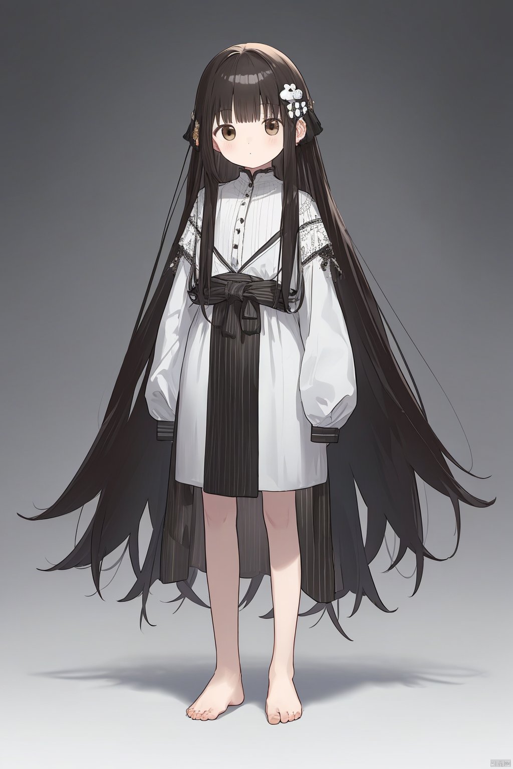 1girl,  bangs,  barefoot by 叫我浅笑大人就好了 on Tensor.Art