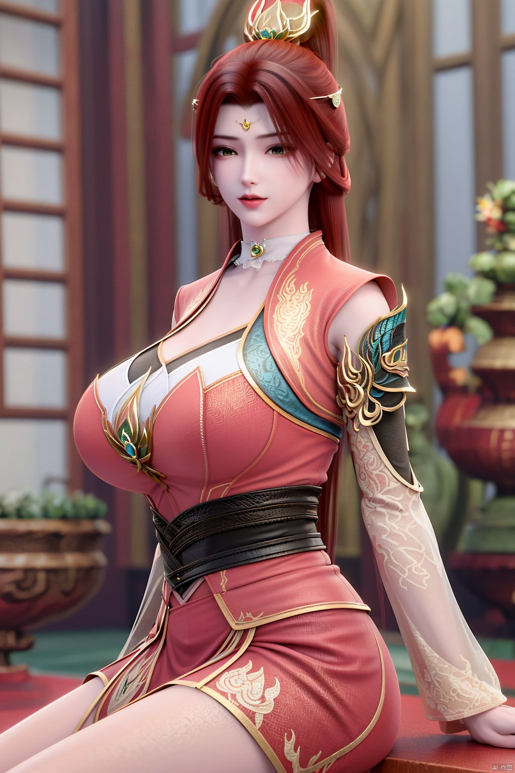  (1girl:1.1), (Lace pink-green skirt:1.39), on Stomach,aqua_earrings,Lights, lanterns, chang,(big breasts:1.56),hanfu, Best quality, Realistic, photorealistic, masterpiece, extremely detailed CG unity 8k wallpaper, best illumination, best shadow, huge filesize ,(huge breasts:1.59) incredibly absurdres, absurdres, looking at viewer, transparent, smog, gauze, vase, petals, room, ancient Chinese style, detailed background, wide shot background,
(((black hair))),(Sitting on the lotus pond porch:1.49) ,(A pond full of pink lotus flowers:1.5),close up of 1girl,Hairpins,hair ornament,hair wings,slim,narrow waist,perfect eyes,beautiful perfect face,pleasant smile,perfect female figure,detailed skin,charming,alluring,seductive,erotic,enchanting,delicate pattern,detailed complex and rich exquisite clothing detail,delicate intricate fabrics,
Morning Serenade In the gentle morning glow, (a woman in a pink lotus-patterned Hanfu stands in an indoor courtyard:1.36),(Chinese traditional dragon and phoenix embroidered Hanfu:1.3), admiring the tranquil garden scenery. The lotus-patterned Hanfu, embellished with silver-thread embroidery, is softly illuminated by the morning light. The light mint green Hanfu imparts a sense of calm and freshness, adorned with delicate lotus patterns, with a blurred background to enhance the peaceful atmosphere, song_hanfu, tang_hanfu,Xtianhuxiaobai,Xtanghuoer