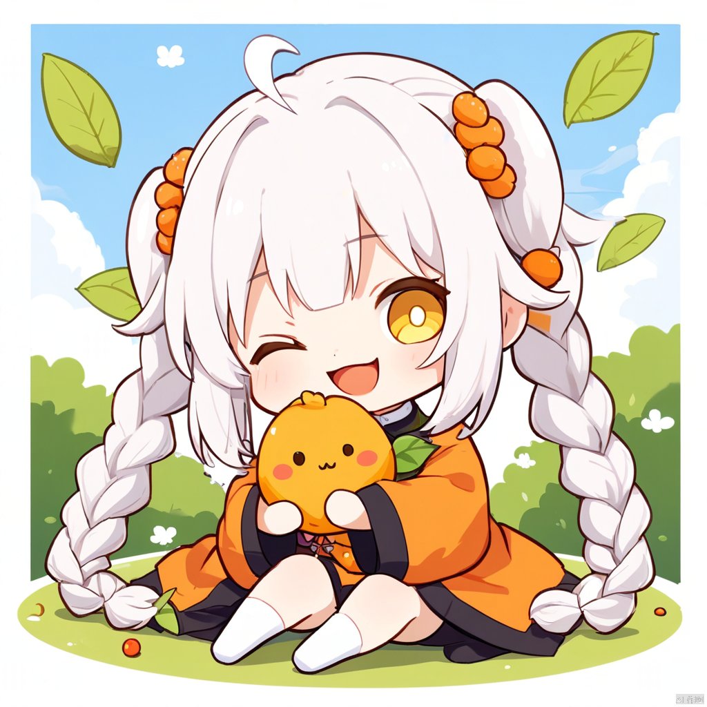 Q Space,  1girl,  orange by Devilworld on Tensor.Art