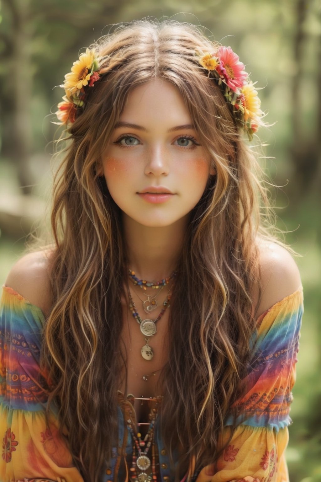 create a  hippy chick