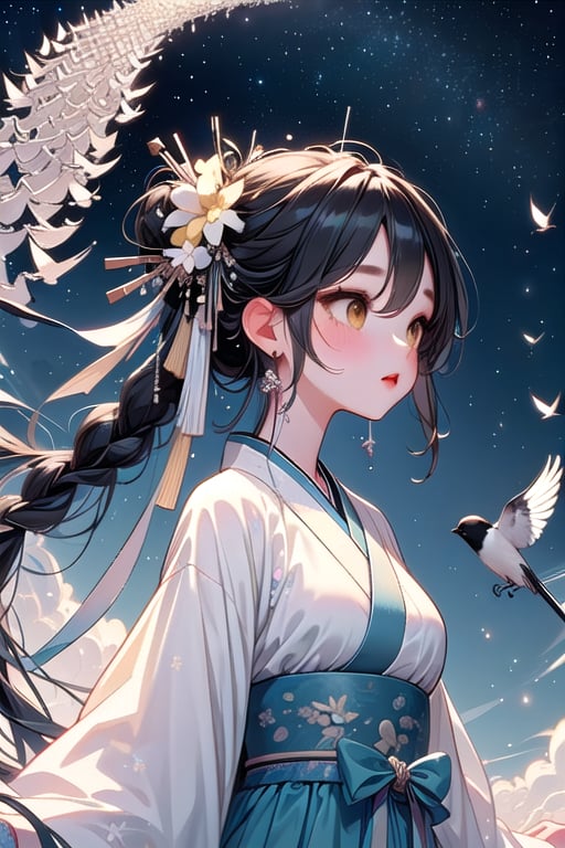 ((magpie bridge)),  ((birds flock)),  ((tanabata)) by 鬼畫符 on Tensor.Art