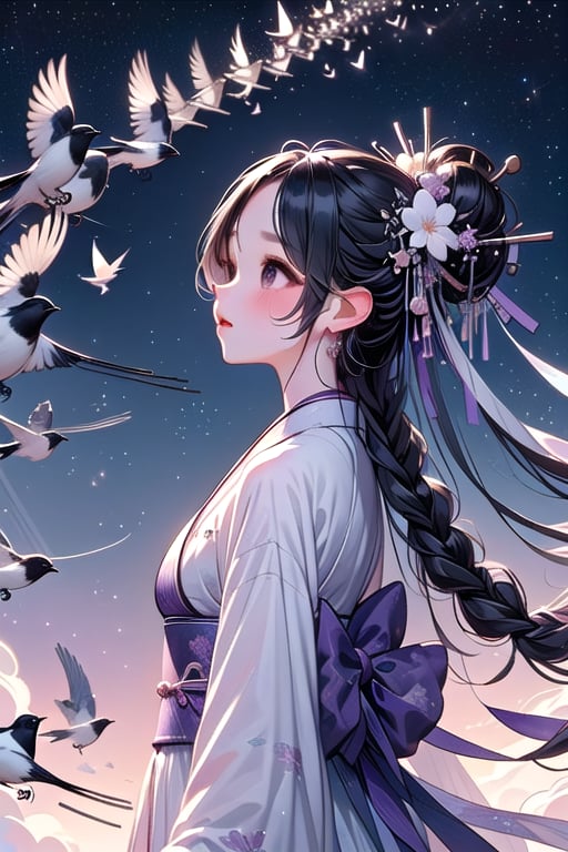 ((magpie bridge)),  ((birds flock)),  ((tanabata)) by 鬼畫符 on Tensor.Art