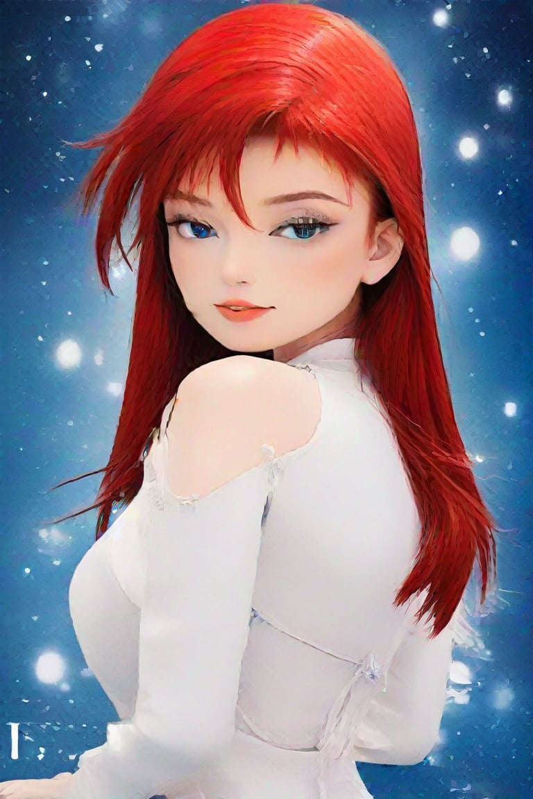 mixed color watercolor, drawing, (deliberately beautiful),Cartoon,redhead,Elite beauty,Supreme,Conan,Games ID Card