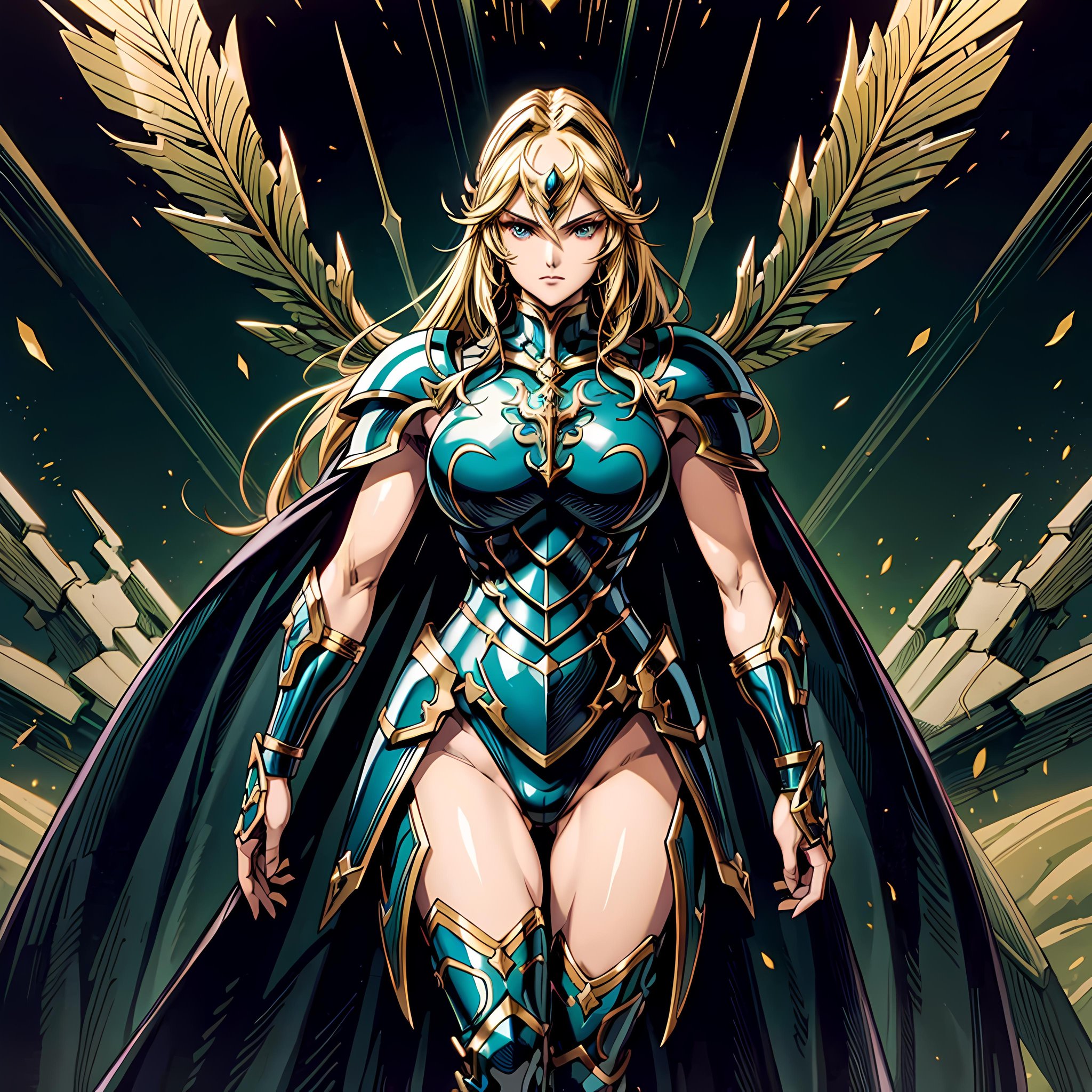 (1girl),  wearing a heavy knight armor,  dark armor by ElPerro on Tensor.Art