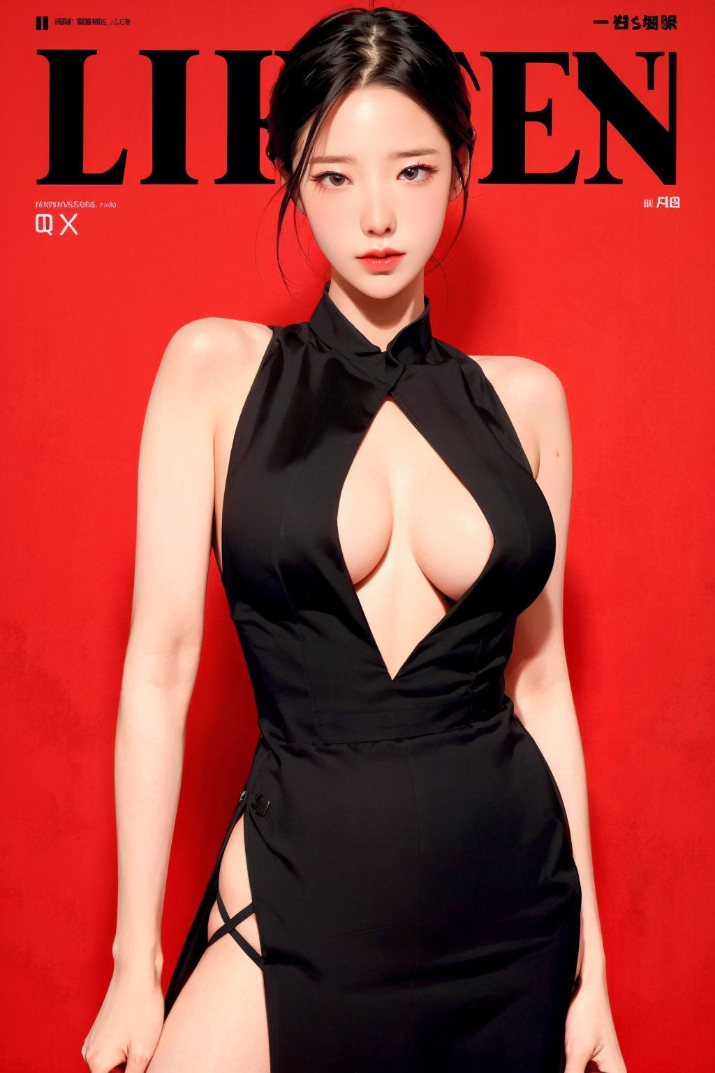 allure, lustful, 1girl, thigh up body, looking at viewer, intricate clothes, cutout clothes, cinematic lighting, hairstyle, magazine cover, red background, 



johyun, wyntracy, hine, hakil, htt, chimai, sim, yuong01, sana, QA, aespakarina, huondey