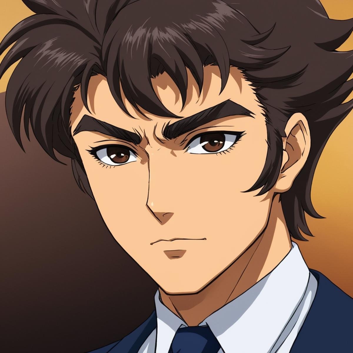anime artwork of in anime manga cartoonTetsuya Tsurugi a close up of a person with a tie . anime style,  manga style,  car...