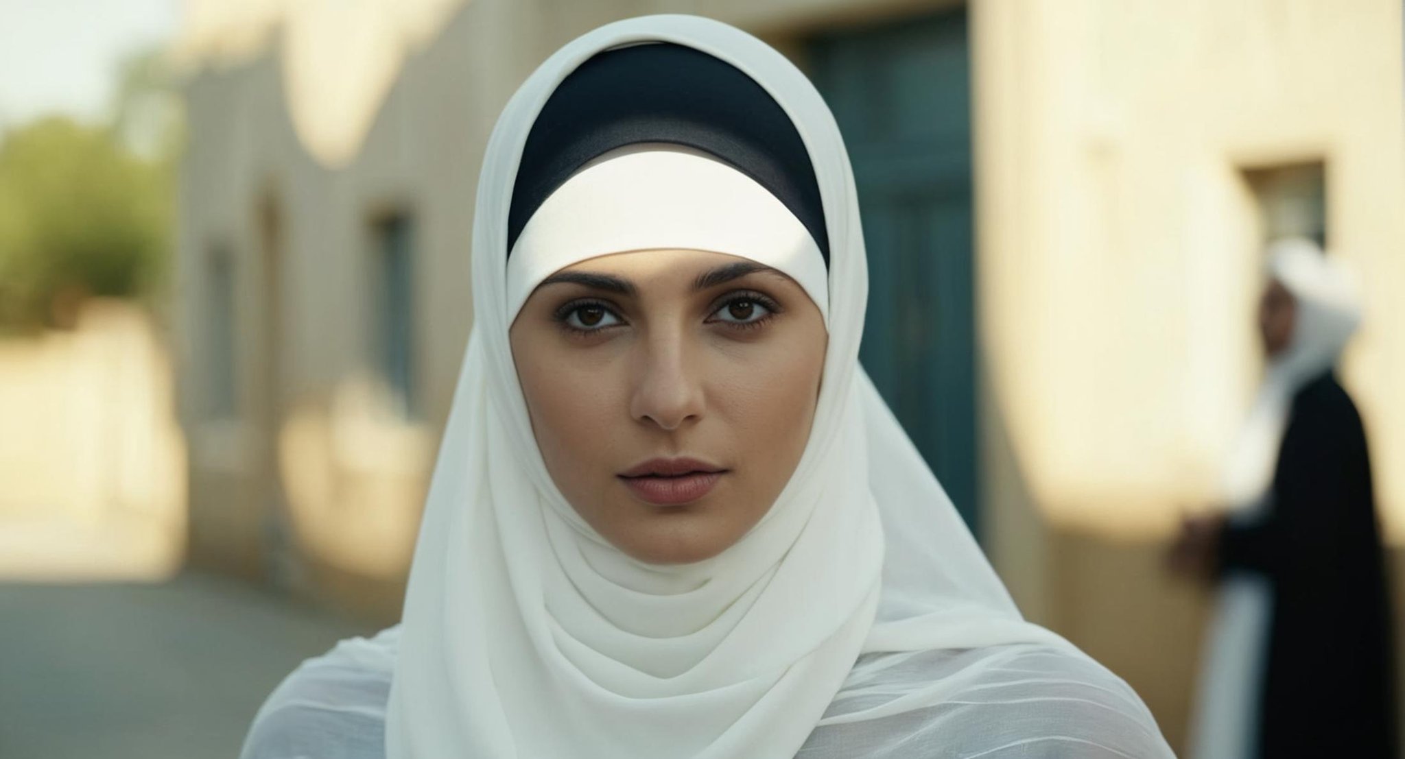 cinematic film still of Cinematic Film stock footage in (arri alexa style) Kodak film print,  a woman in a white veil and...
