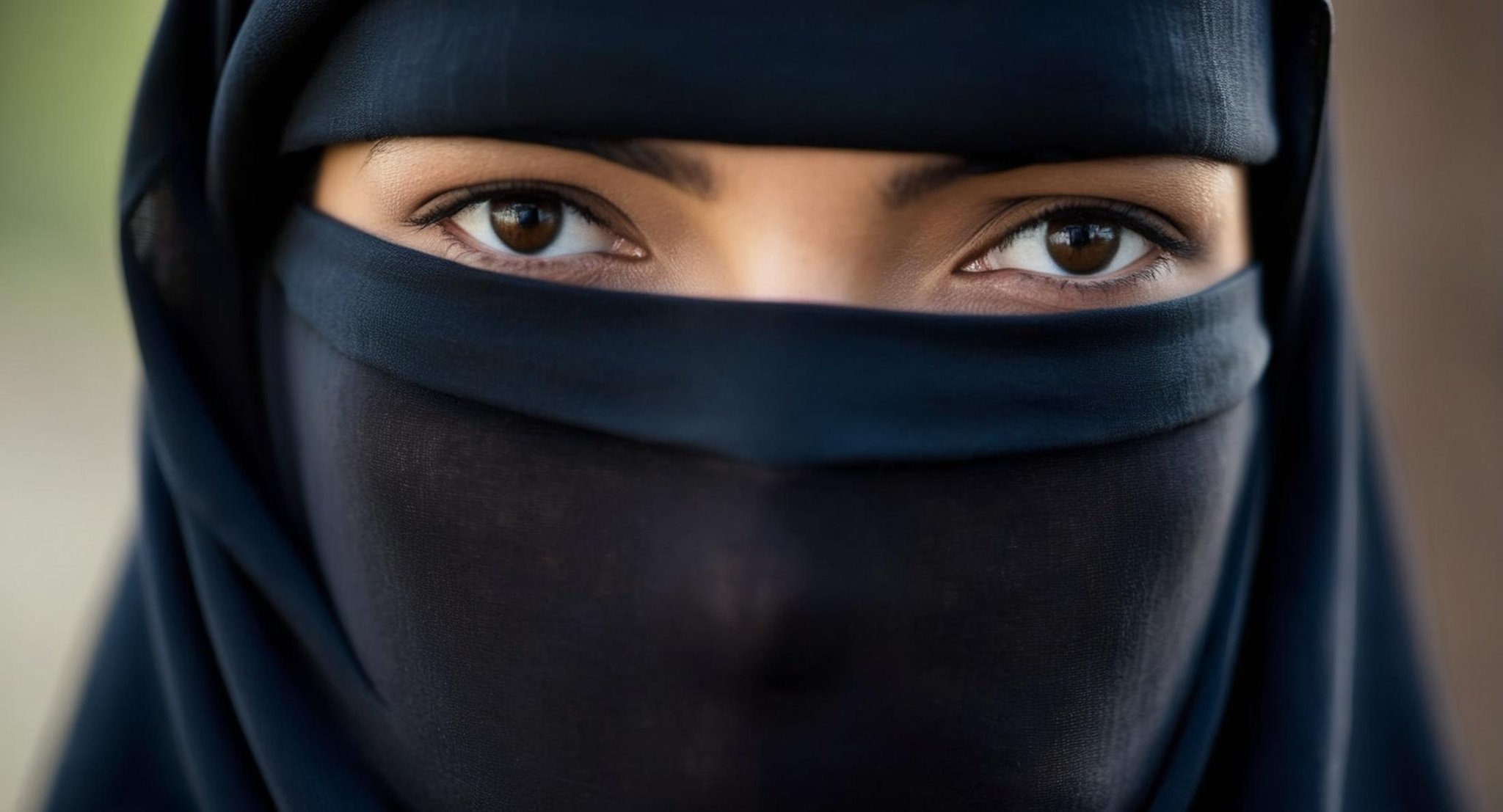 cinematic film still of  <lora:burqa:1>a woman wearing a black veil and a black head scarf burqa style, shallow depth of field, vignette, highly detailed, high budget, bokeh, cinemascope, moody, epic, gorgeous, film grain, grainy