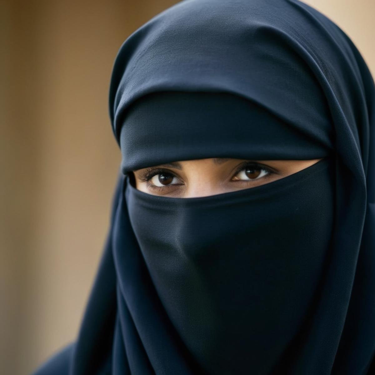 cinematic film still of  <lora:burqa:1>a woman in a black burqa covering her face burqa style, shallow depth of field, vignette, highly detailed, high budget, bokeh, cinemascope, moody, epic, gorgeous, film grain, grainy