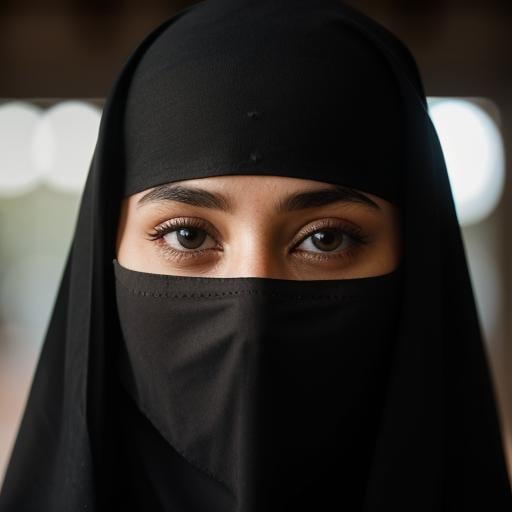 cinematic film still of  <lora:1.5_burqa:1>a woman in a black niqāb covering her face burqa style, shallow depth of field, vignette, highly detailed, high budget, bokeh, cinemascope, moody, epic, gorgeous, film grain, grainy