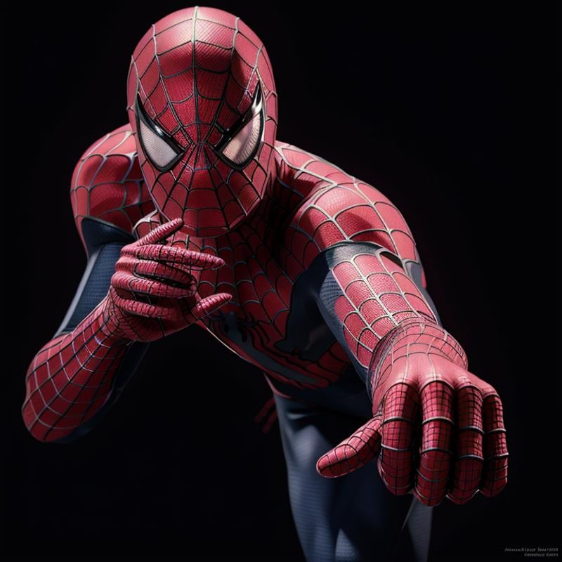 Hyperrealistic art of  <lora:Spiderman SD1.5:1.2>Spider-Man a spider - man hand is shown with a web, Extremely high-resolution details, photographic, realism pushed to extreme, fine texture, incredibly lifelike