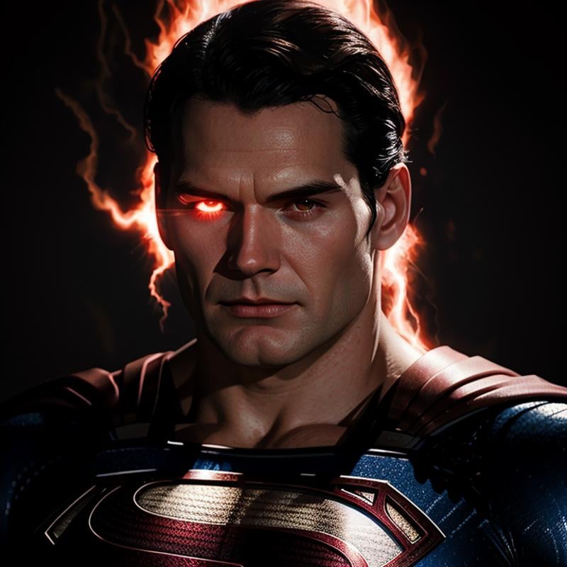 Hyperrealistic art of  <lora:Superman SD1.5:1.2>Superman a man in a superman suit with a heat vision fiery beams of intensified heat coming out from both eyes, Extremely high-resolution details, photographic, realism pushed to extreme, fine texture, incredibly lifelike