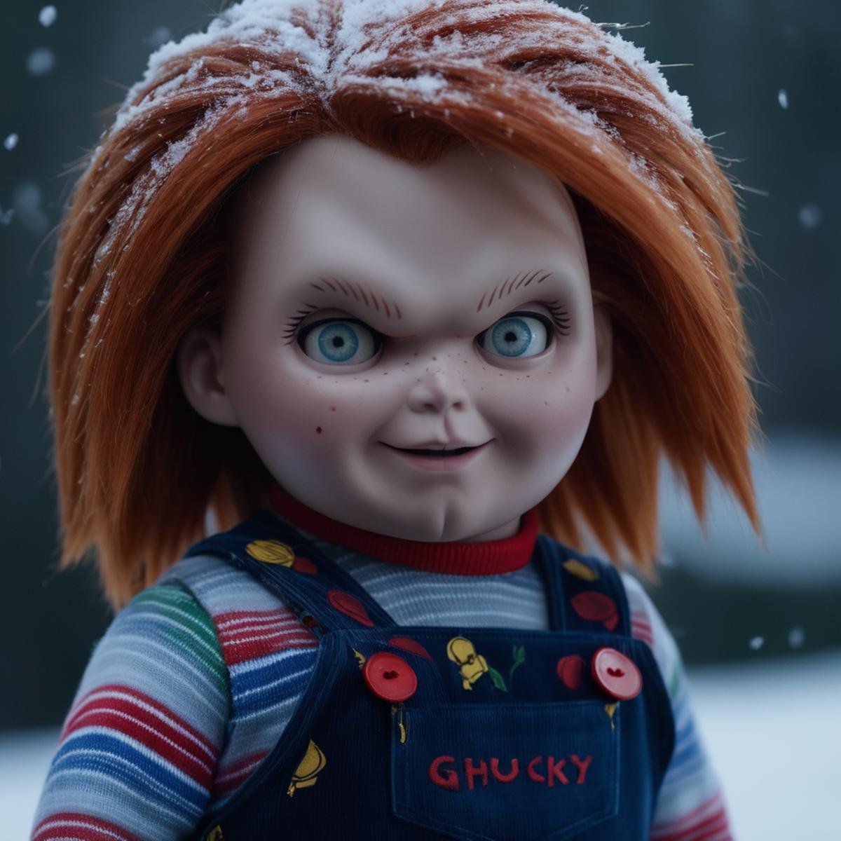 cinematic film still of Chucky,  Charles Lee "Chucky" Ray,  antagonist by EauDeNoire on Tensor.Art