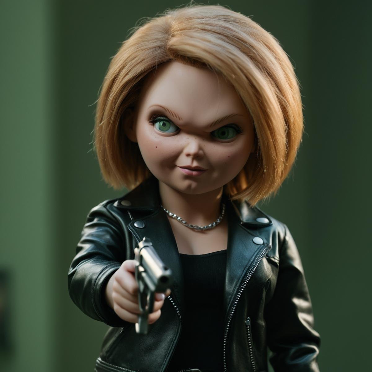 cinematic film still of Chucky,  Charles Lee "Chucky" Ray,  antagonist by EauDeNoire on Tensor.Art
