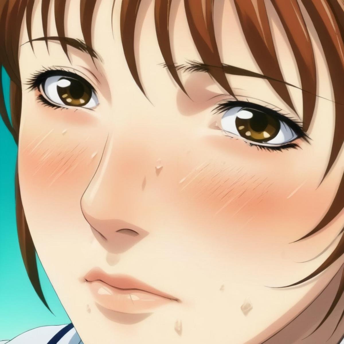 anime artwork of  <lora:anime manga girl style:1.2>a close up of a young innocent looking woman with freckles on her face anime manga girl style, anime style, key visual, vibrant, studio anime,  highly detailed