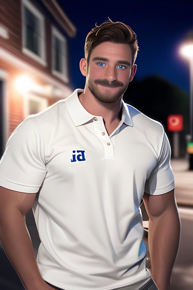 (masterpiece, only realistic, best quality), absurdrealistic photo of ollie, english man, brown facial hair, plump, handsome, short hair, blue-eyes, wearing jersey on, outdoors, night, depth of field, bokeh, exceptional realism realistic smooth clearn clean photo in uhd, high-res, high-definition, original, dynamic view, best photo portrait in the world, photorealistic,