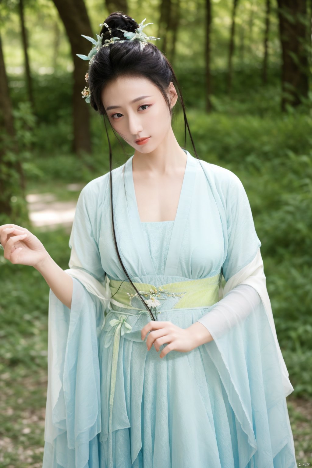 Surrealist beauty photo, hanfu,Xtianxiwei,(big_breasts:1.23), Yunxiao_Fairy,1girl,moyou,Xhulianxin