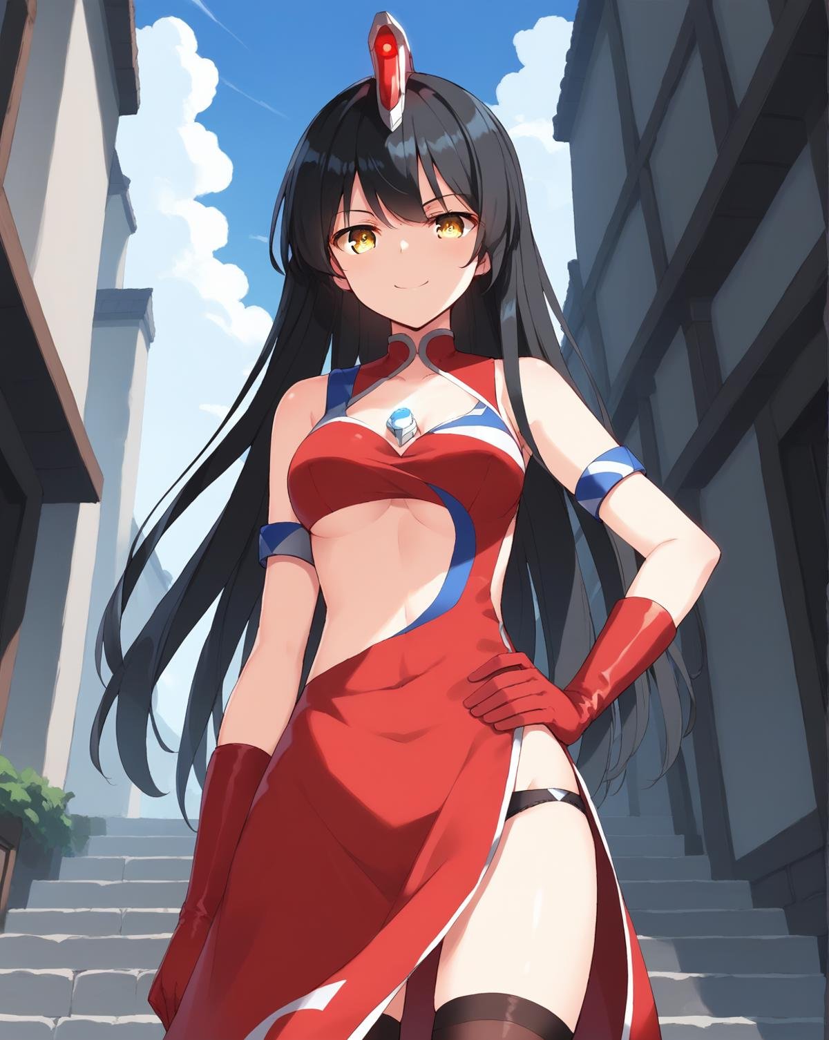 CoronaMode,  headgear,  long hair by gp01 / brkive on Tensor.Art