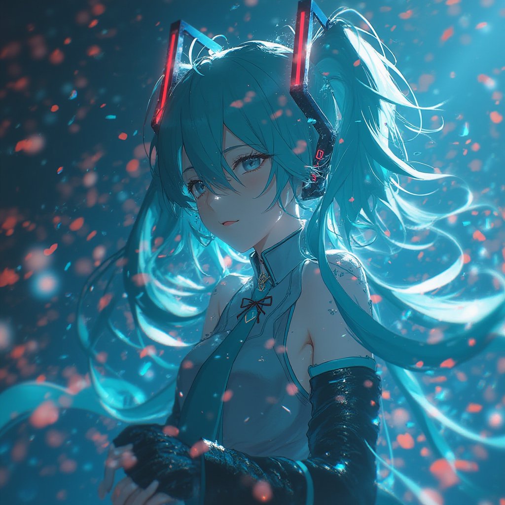 yajiang, hatsune miku, galaxy