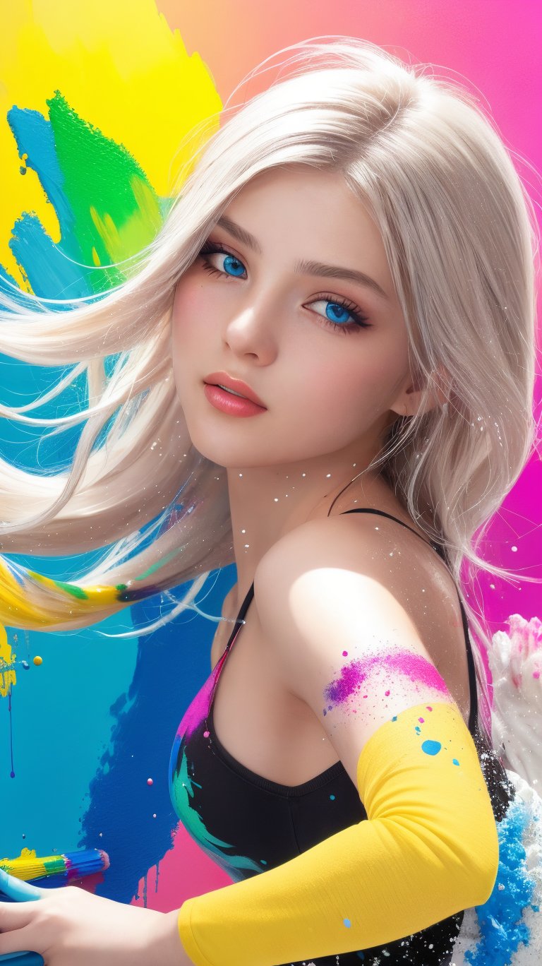 masterpiece, best quality, (extremely detailed CG unity 8k wallpaper, masterpiece, best quality, ultra-detailed, best shadow), (detailed background), (beautiful detailed face, beautiful detailed eyes), High contrast, (best illumination, an extremely delicate and beautiful),1girl,((colourful paint splashes on transparent background, dulux,)), ((caustic)), dynamic angle,beautiful detailed glow,full body,Young beauty spirit